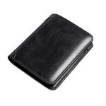 Premium Men's Bifold Wallet - Jet Black